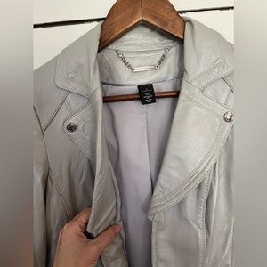 Italian leather White House Black Market Blazer